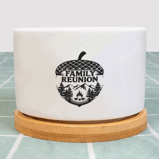 Camping Acorn Family Reunion Plant Pots
