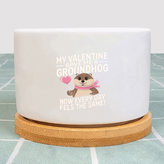 My valentine gave me a groundhog Plant Pots
