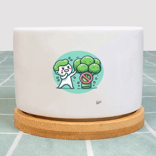 No Broccoli – Funny Anti-Veggie Design Plant Pots
