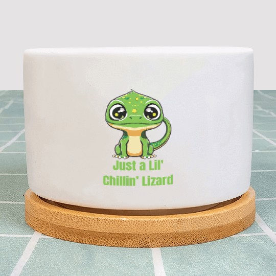 Just a Lil' Chillin’ Lizard Plant Pots