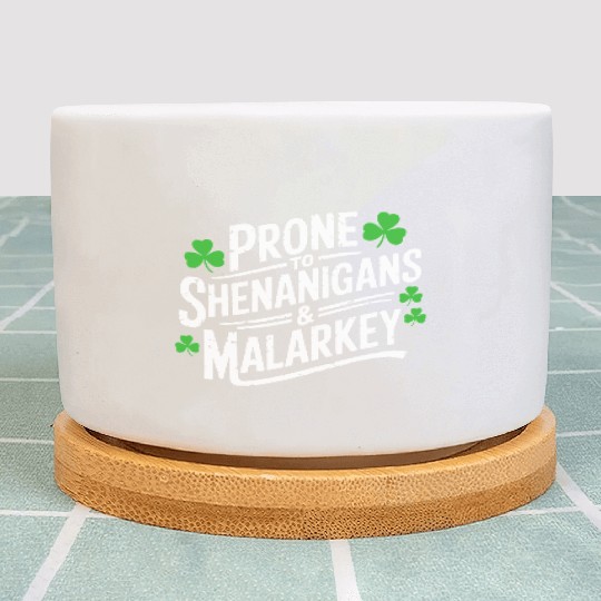 Prone To Shenanigans & Malarkey St Patrick's Day Plant Pots