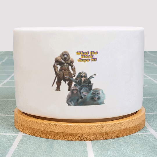 Funny Gorilla and Monkeys – What the Heck Design Plant Pots