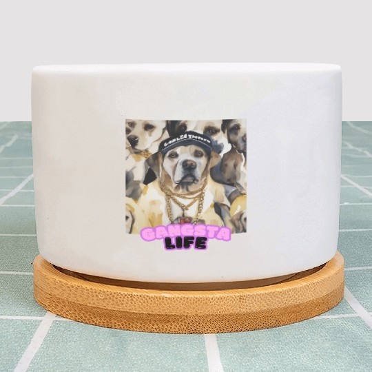 Gangsta Life Labrador 5 Plant Pots