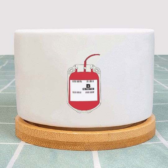 B Positive Blood Bag Plant Pots