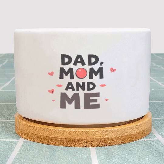 Dad, Mom, and Me: Family Love Plant Pots