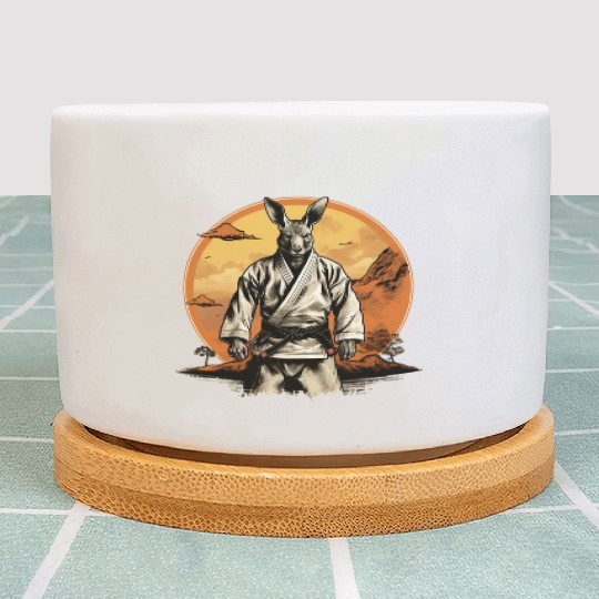 Jiu Jitsu/Judo/Karate Fighter Kangaroo Plant Pots