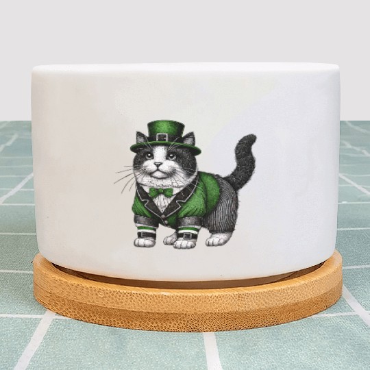 Lucky Cat in Green - St. Patrick’s Day Plant Pots