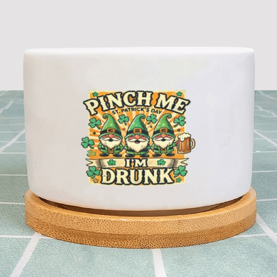 Pinch Me I'm Drunk St Patricks Day Gnomes Irish Plant Pots