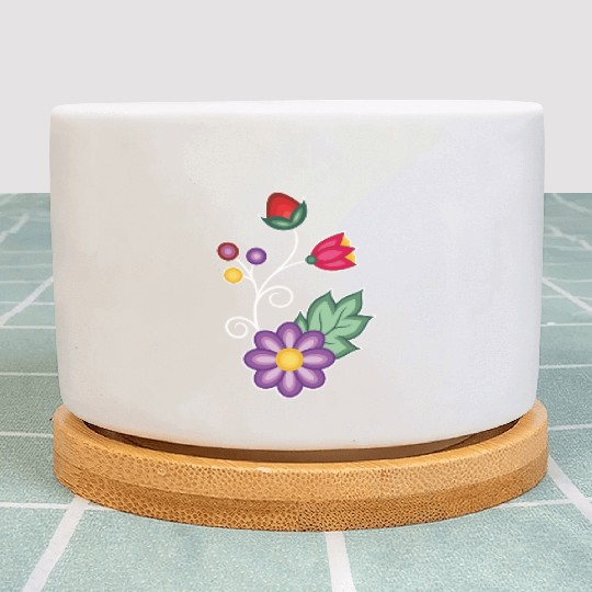 Ojibwe Floral Plant Pots