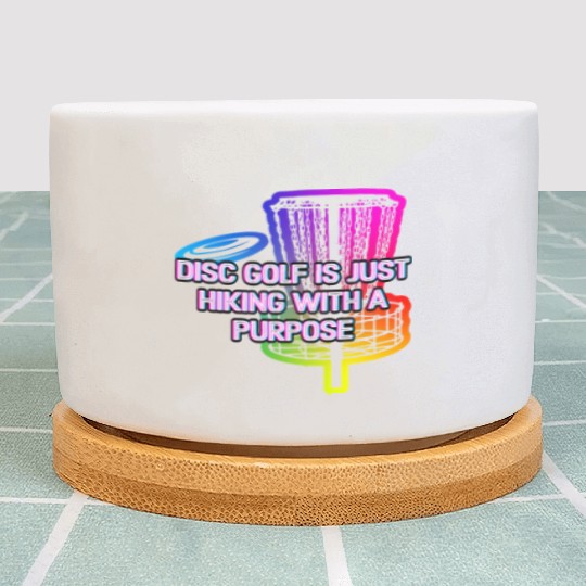 Disc Golf Is Just Hiking Golfer Sayings Disc Golf Plant Pots