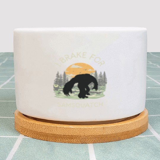 Funny Samsquatch Bigfoot Cryptid Camping Plant Pots