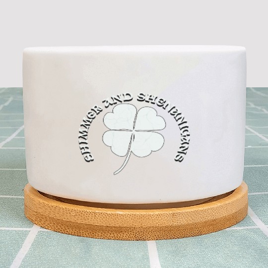 Shimmer and Shenanigans Large Clove Design Plant Pots