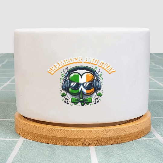 Clover Sway AI Graphic and Typography Plant Pots