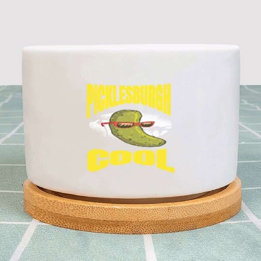Pittsburgh Humor Picklesburgh Cool Relaxing Pickle Plant Pots