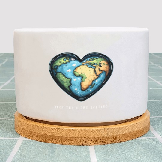 Keep the Heart Beating Environment Earth Day Earth Plant Pots