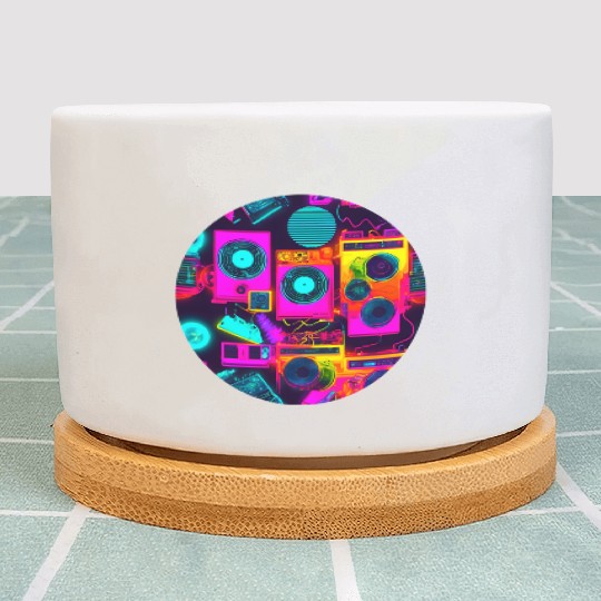 Vintage 80s party old school Plant Pots