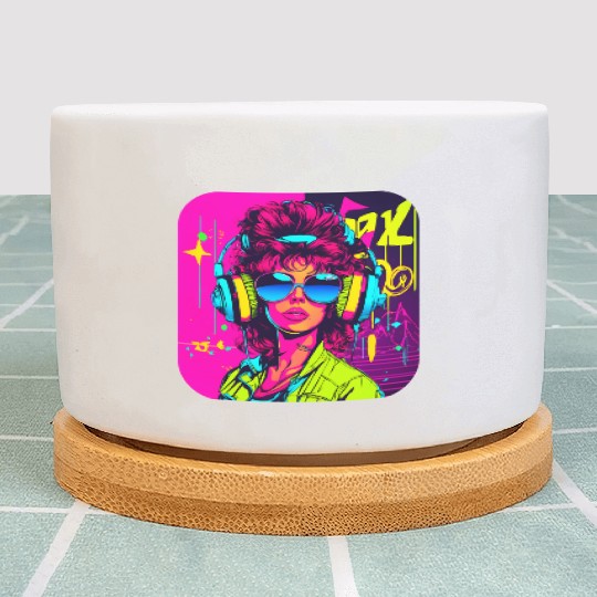 iconic pop culture 80s style fashion Plant Pots
