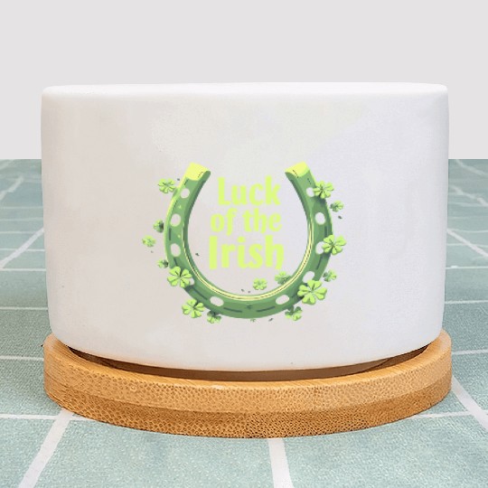 Luck of the Irish Horseshoe Design Plant Pots
