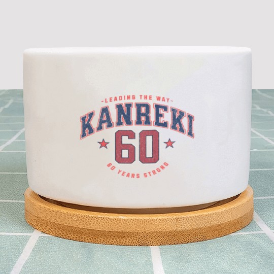 Kanreki 60th Birthday Japanese Name and Number Plant Pots