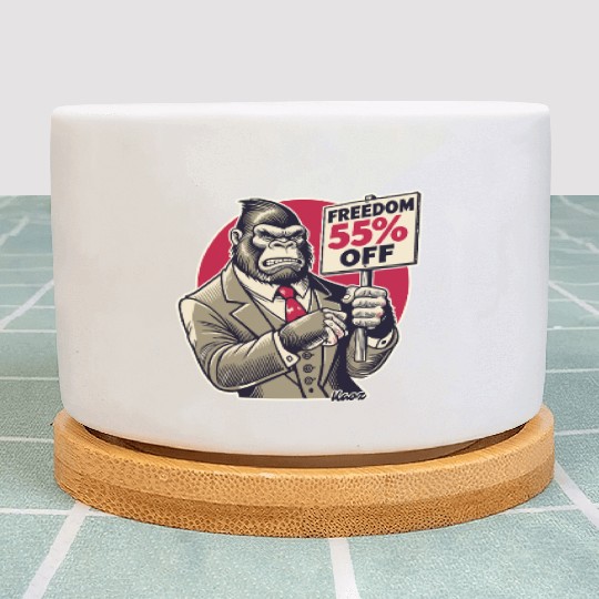 Gorilla Protest: Freedom on Sale Plant Pots
