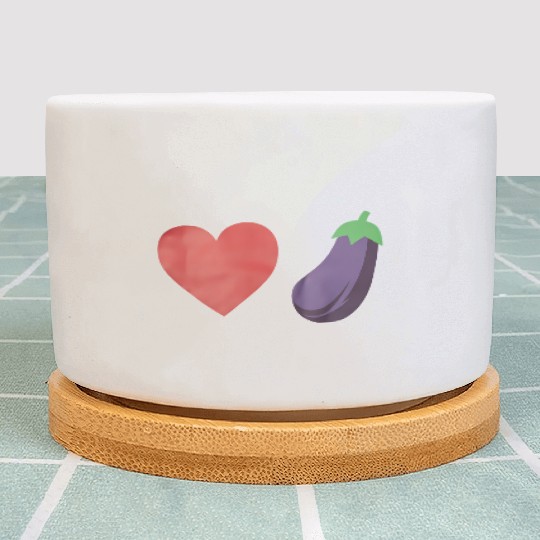 Love Eggplant Funny Gay LGBTQ Pride Plant Pots