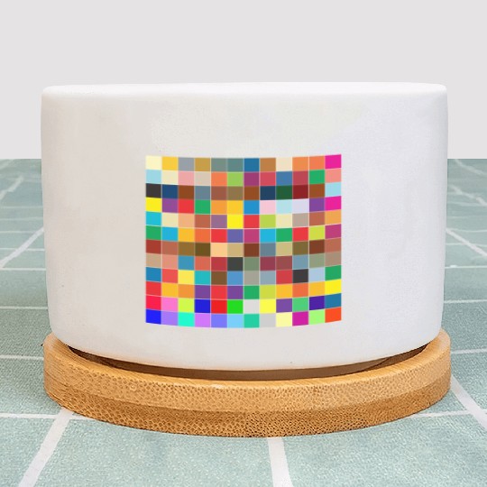 "Vibrant Multi-Color Square Box Design Plant Pots"