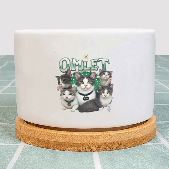Vintage 90s Aesthetic Multi-Cat Graphic Plant Pots