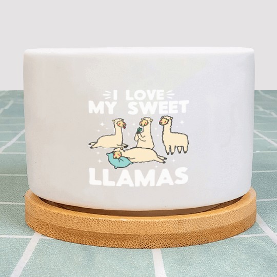 Llama Lover - I love my sweet Llamas Plant Pots