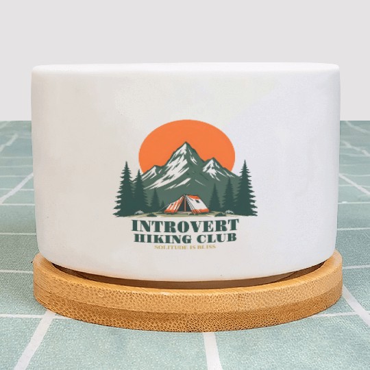 Introvert Hiking Club Plant Pots