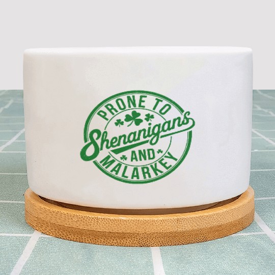 Prone to Shenanigans and Malarkey Plant Pots