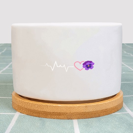 Lesbian Heartbeat Violet Flower Love Pride Plant Pots