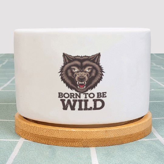 Born to Be Wild Wolf: Untamed Alpha Spirit Plant Pots