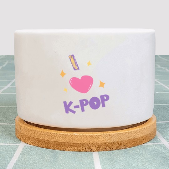 I Love K-Pop | Cute Korean Music Fan Aesthetic Des Plant Pots