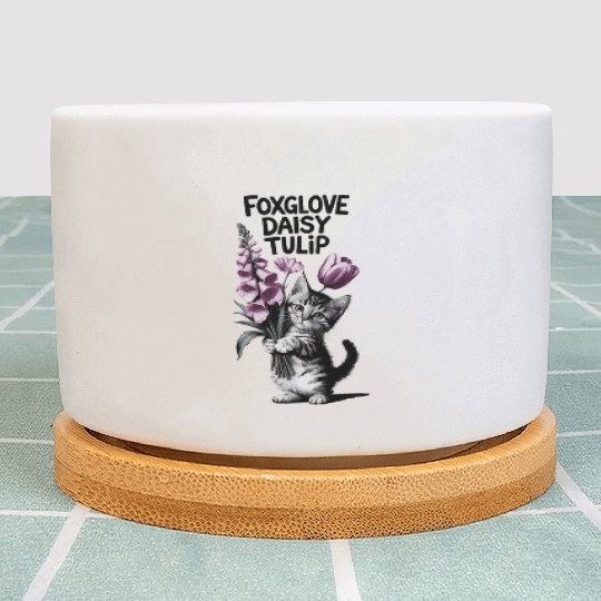 Subtle Floral Anti Trump Flowers Foxglove Daisy Plant Pots