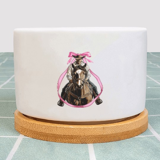 Coquette Bow Rodeo Barrel Racer Barrel Racing Mom Plant Pots