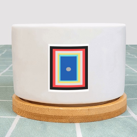 White Minimalist Line Doodles Creative Page Bor Plant Pots