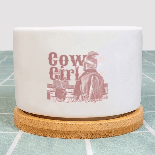 Wild West Cowgirl Plant Pots