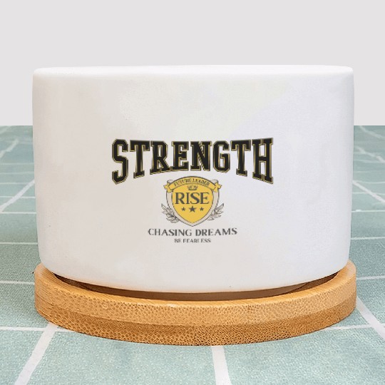 College-Inspired Motivational Lettering Design Plant Pots