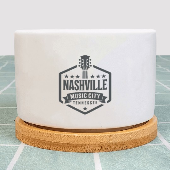 Nashville Music City Guitar Tennessee Plant Pots