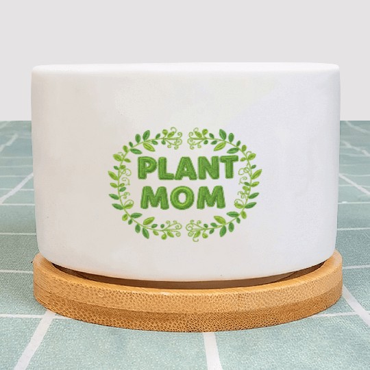 Plant Mom Floral Wreath Design Plant Pots