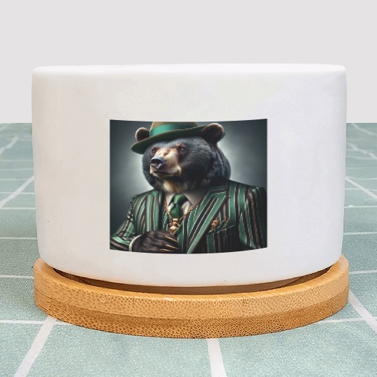Money Gangster Bear Plant Pots