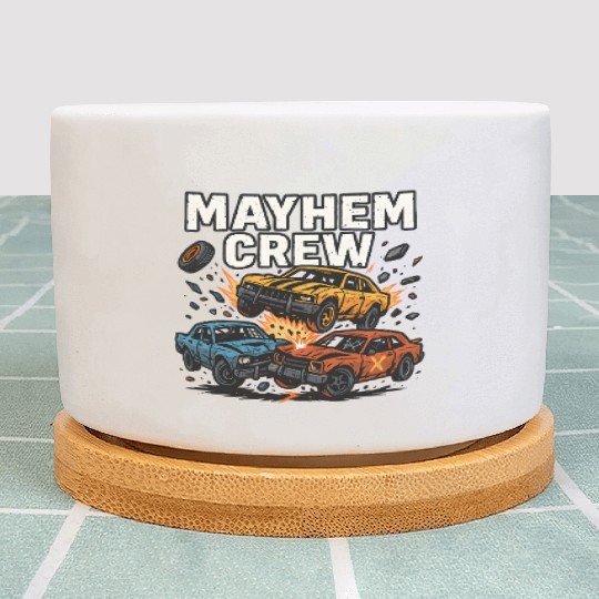 Mayhem crew derby Plant Pots crash race design wreckfest