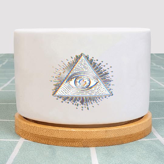 Illuminati - Psychedelic Seeing Eye - Evil Eye Plant Pots