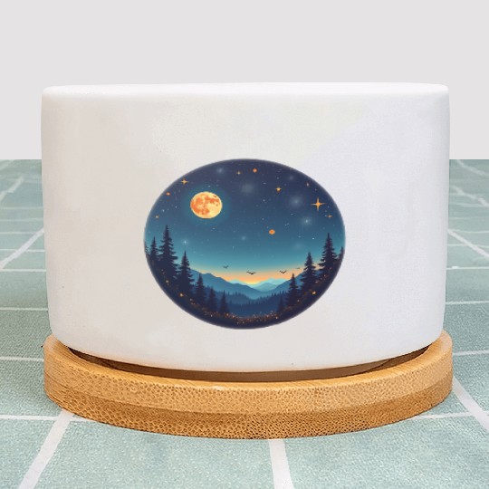 Starry Night Mountain Plant Pots