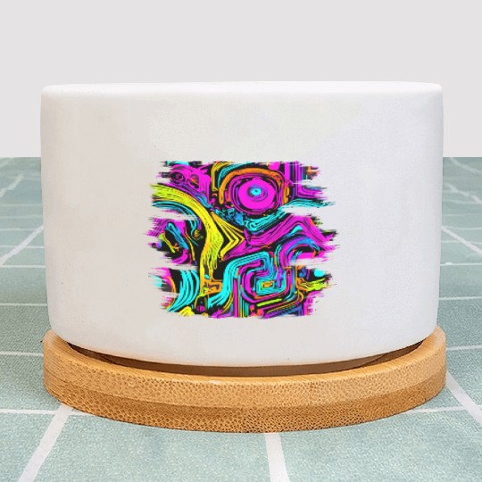 Neon Style 80s Retro Party Color Glow Plant Pots