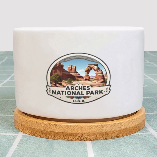 Arches National Park USA Logo Plant Pots