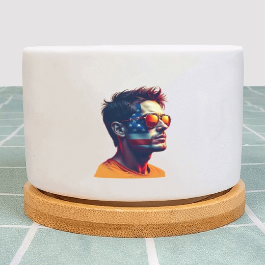 Patriotic American Spirit in Style Plant Pots