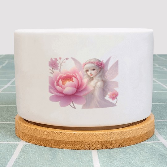 Flower Fairy Girl Ethereal Fantasy Art Design Plant Pots