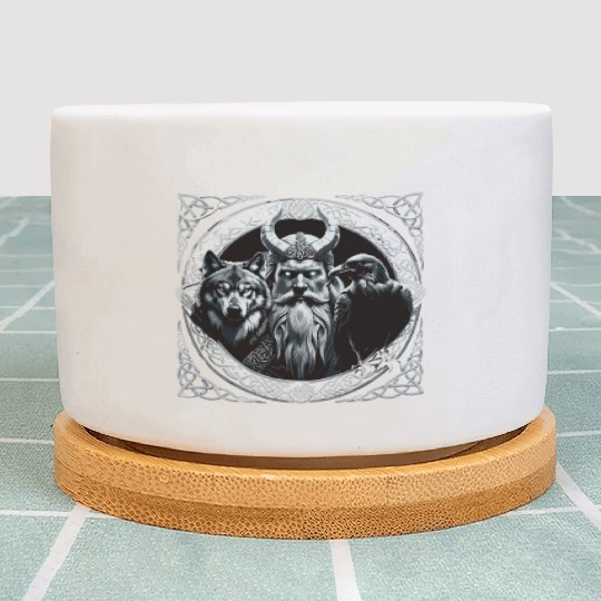Viking Warrior Man Odin Thor Norman Walhalla Plant Pots