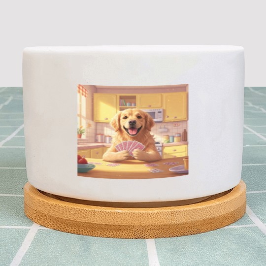 card game dog Plant Pots